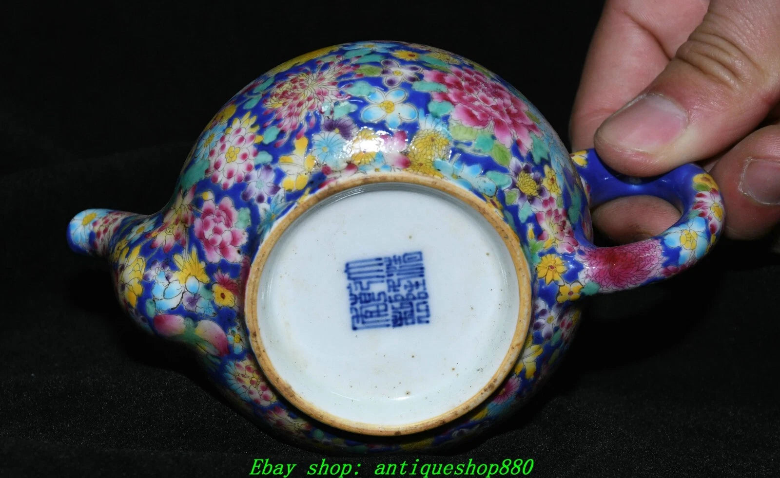 5.5''Qing Qianlong Enamel Colour Porcelain Flower Pattern Tea Pot Flagon | eBay