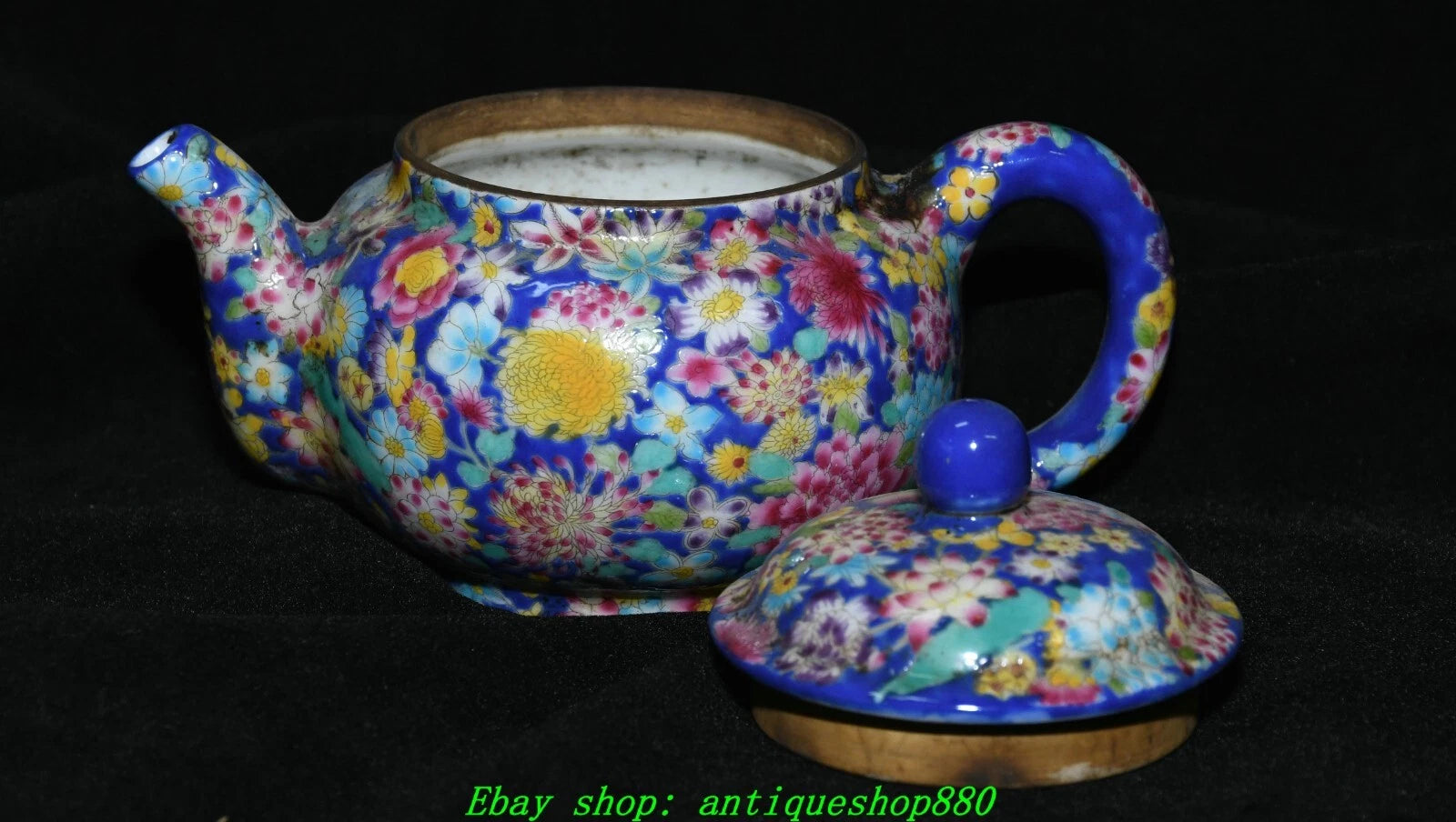 5.5''Qing Qianlong Enamel Colour Porcelain Flower Pattern Tea Pot Flagon | eBay