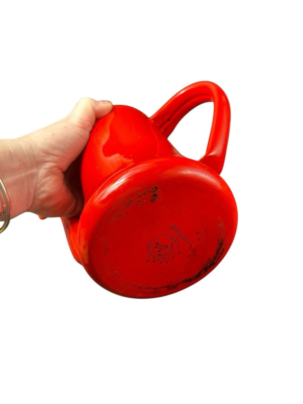 Vtg Fujii Co Slim Pot Red Drip Coffee Tea Kettle Enamel Ware Japan | eBay