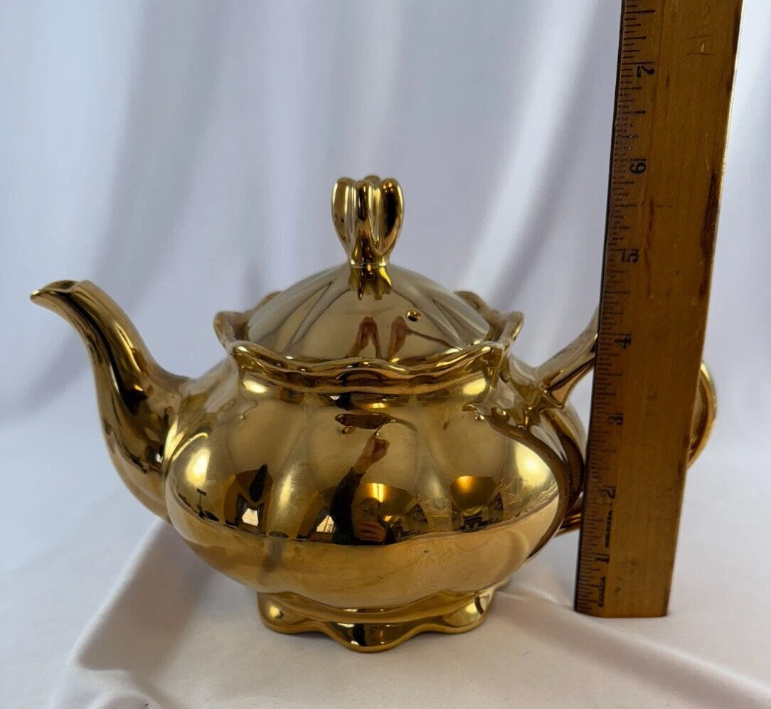 Gold Enameled Glossy Lidded Porcelain China Tea Pot | eBay