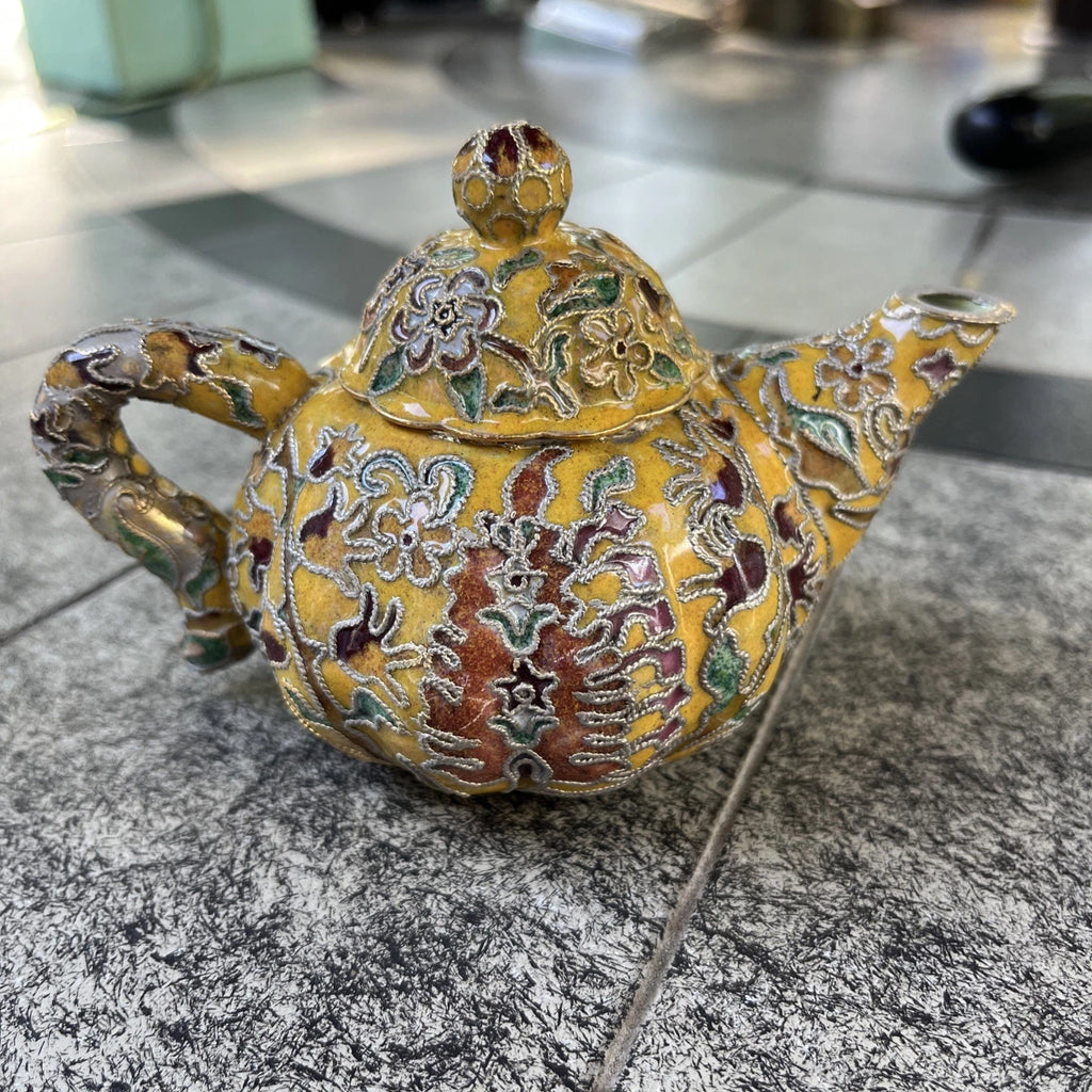 VTG Multi-Colored Miniature Tea Pot With Floral Design X2 | eBay