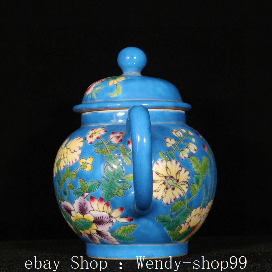 6" Qianlong Marked Colour Enamel Porcelain Gilt Peony Flower Teapot Teakettle | eBay
