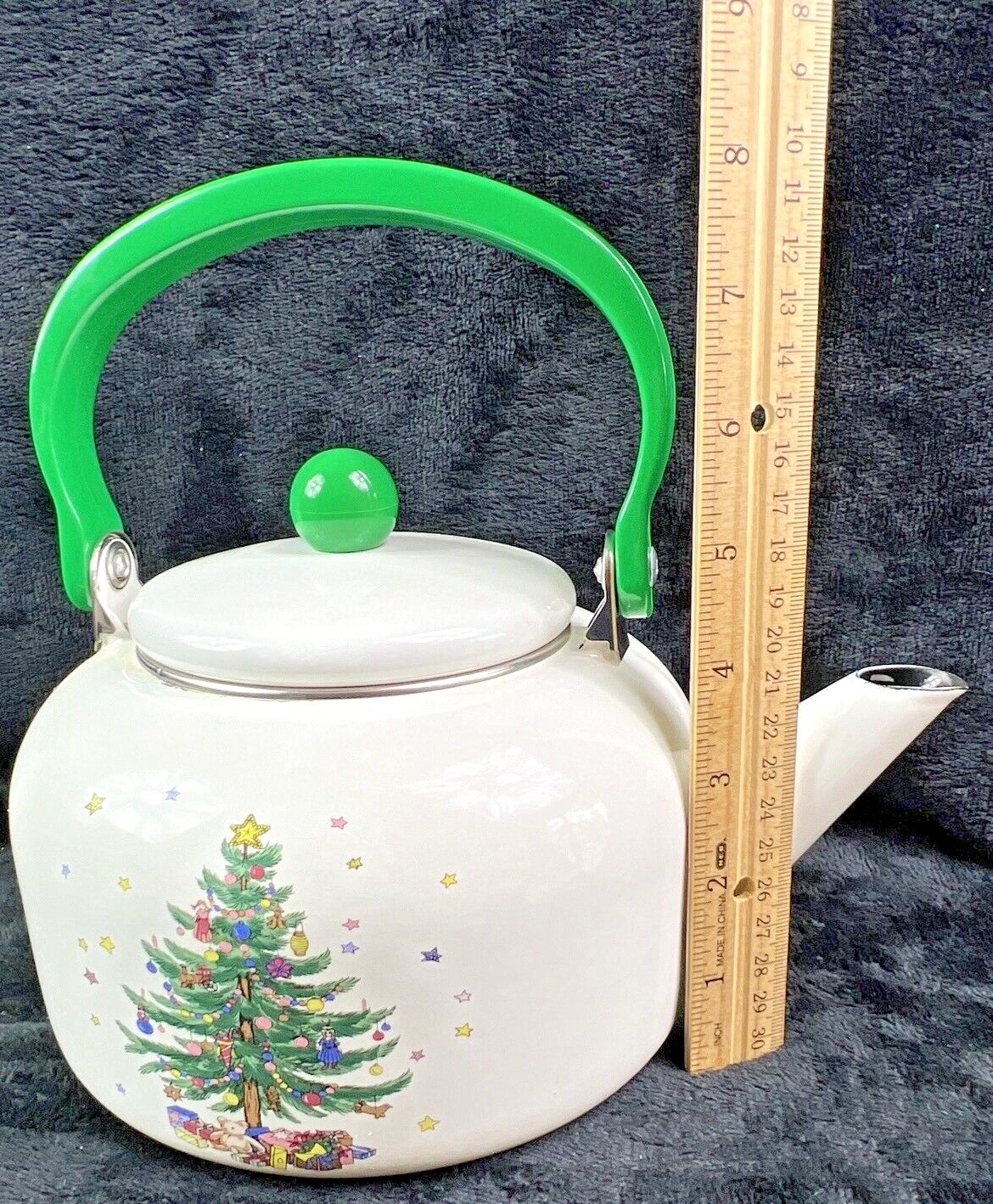 Nikko Christmastime Enamel Teapot | eBay