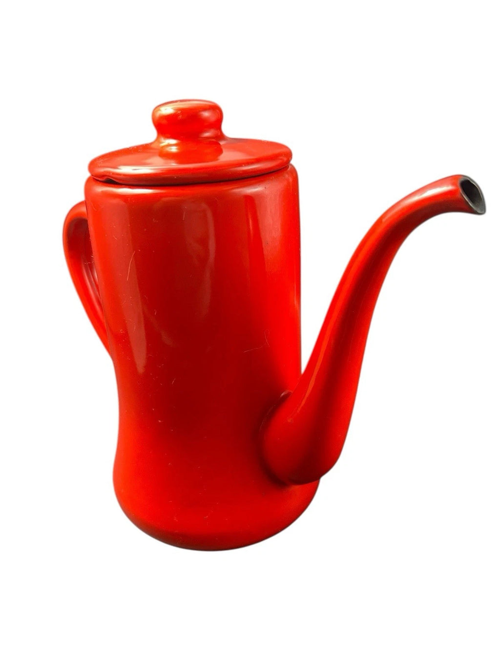 Vtg Fujii Co Slim Pot Red Drip Coffee Tea Kettle Enamel Ware Japan | eBay
