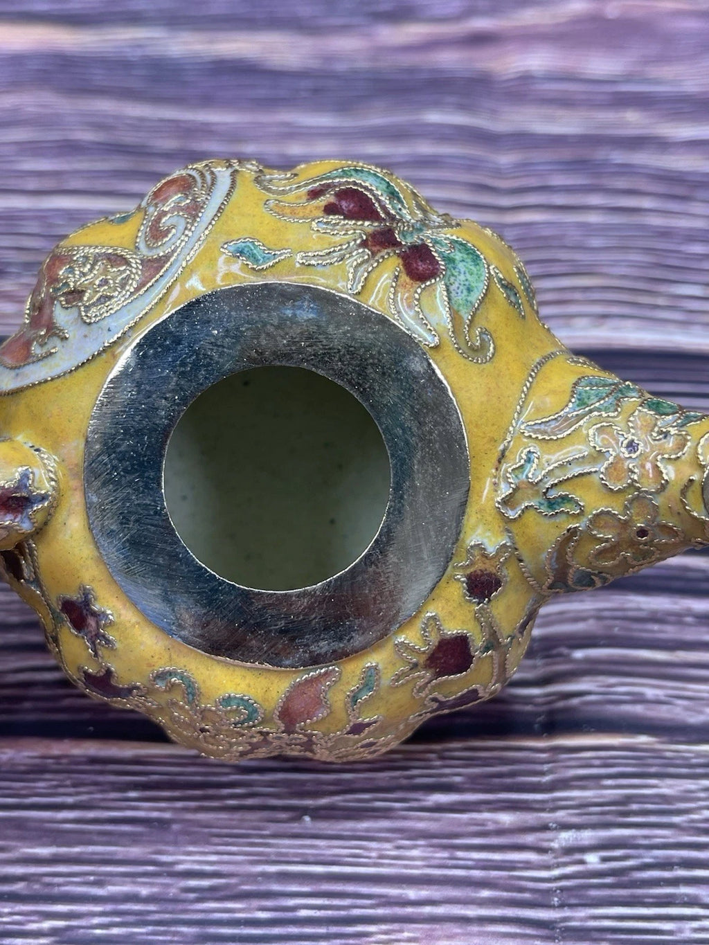 VTG Multi-Colored Cloisonné Miniature Tea Pot With Floral Design | eBay