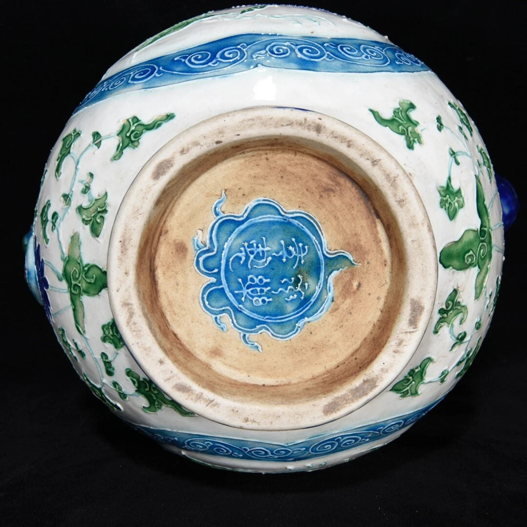 10.2" China Porcelain ming dynasty yongle mark colour enamels peach lotus Teapot | eBay