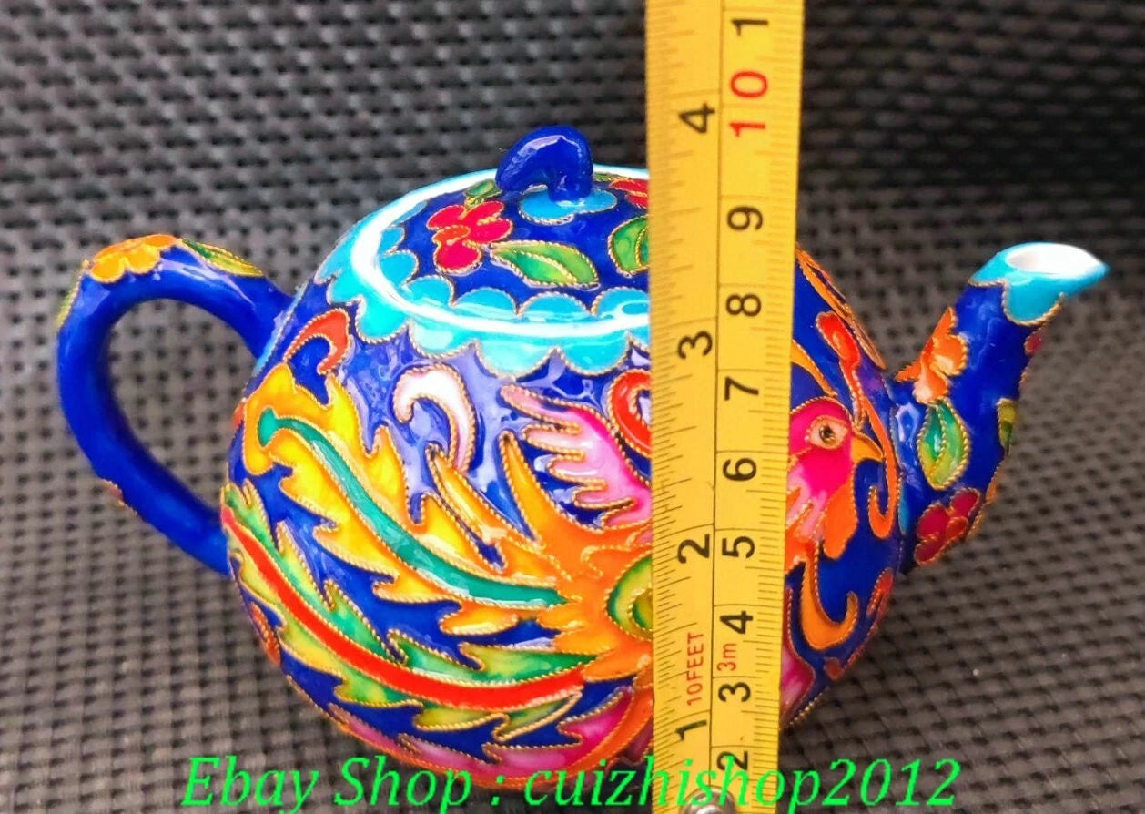 5.1'' Old Qing Qianlong Enamel Colour Porcelain Phoenix Phenix Teapot Teakettle | eBay