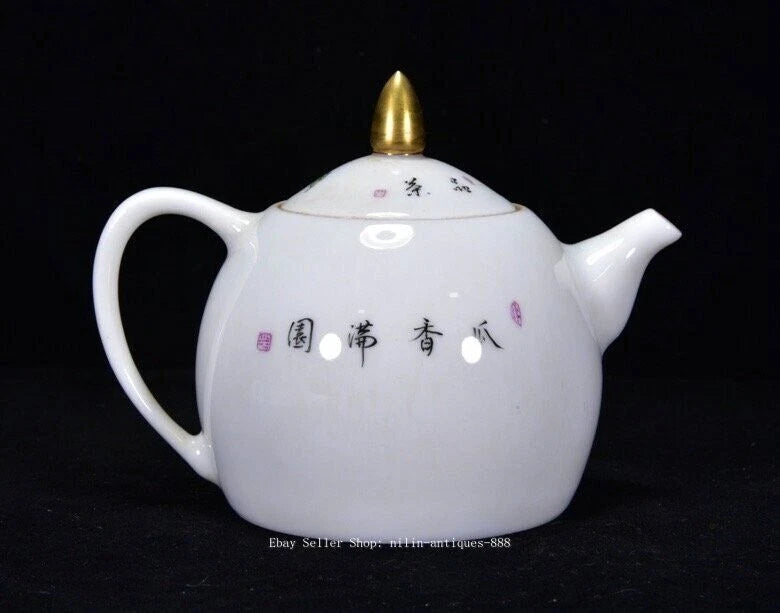 4.7" Yongzheng Year Colour Enamel Porcelain Fruit insect Wine Tea Pot Flagon | eBay