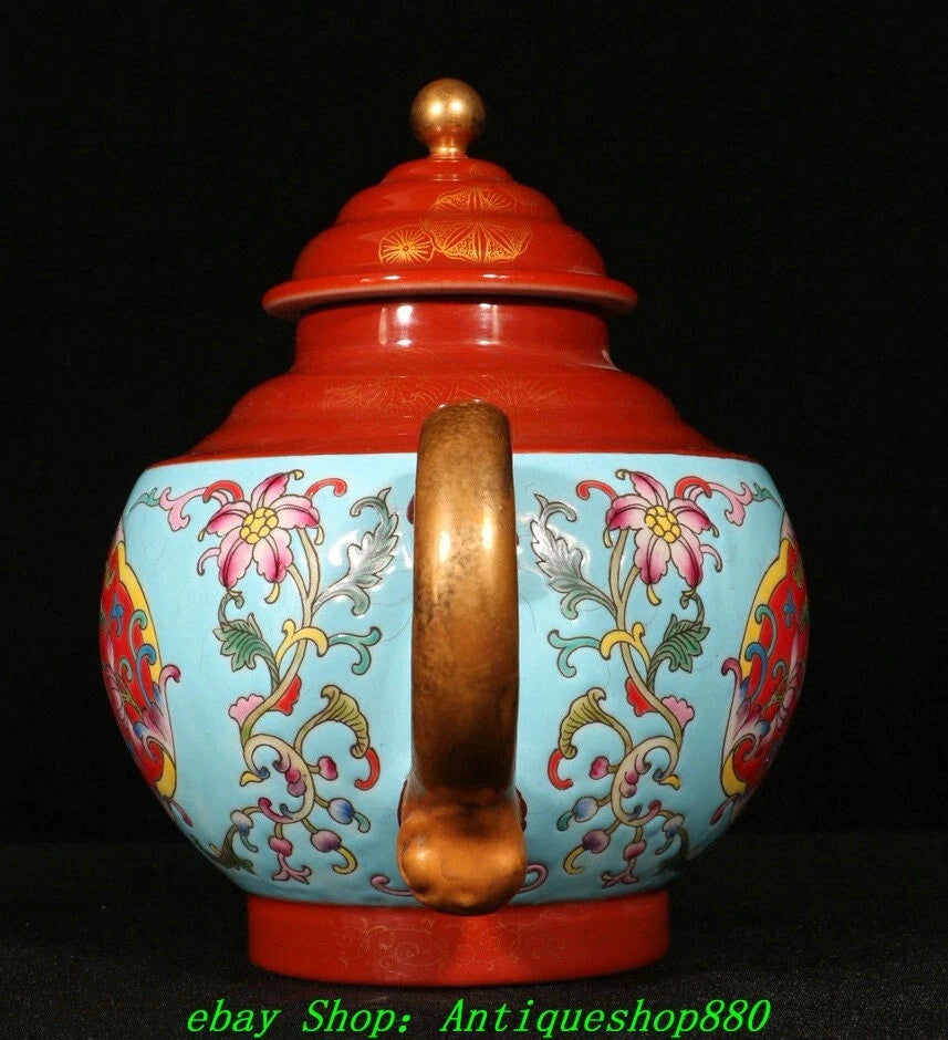 Qianlong Enamel Colour Porcelain Gilt Dragon Beast Head Pattern Teapot Teakettle | eBay