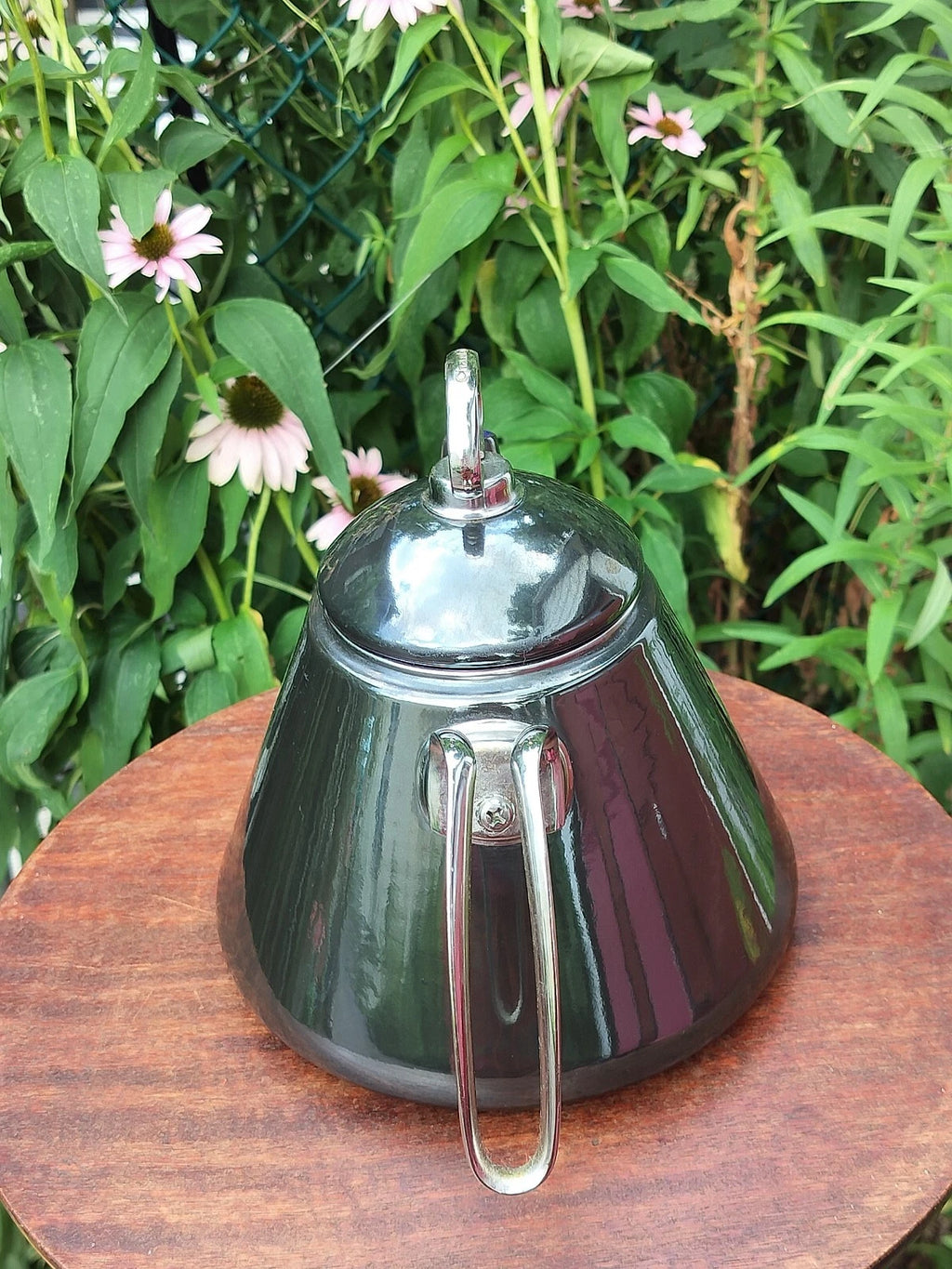 VTG Black Onyx Enamel on Steel-Chantal Tea Kettle/Teapot with Lid-VGC | eBay