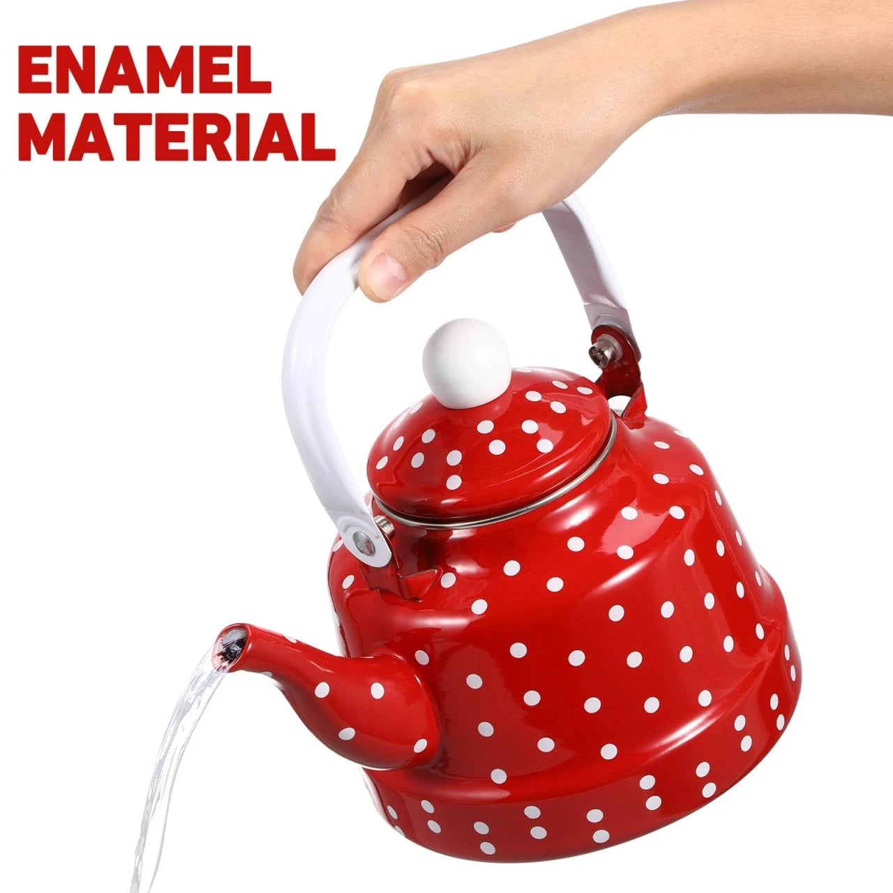 1.8 Quart Vintage Tea Kettle,Enamel Tea Kettle with Handle Cute Stovetop,Enam... | eBay