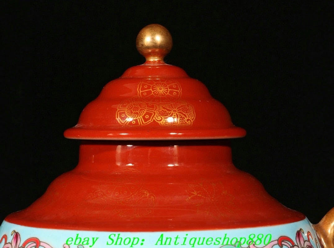 Qianlong Enamel Colour Porcelain Gilt Dragon Beast Head Pattern Teapot Teakettle | eBay