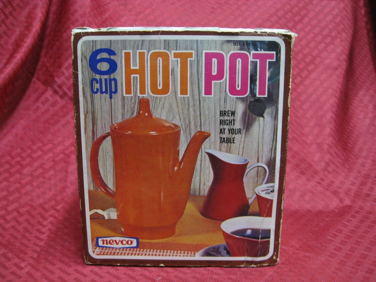 Vintage retro NEVCO 6 Cup Hotpot Yellow porcelain enamel tea pot +box Japan RARE | eBay