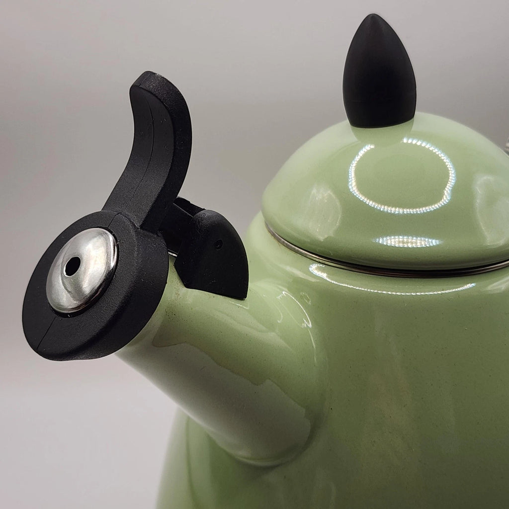 Le Creuset Whistling Kettle 1.6L 1.7 Quart Green Enamel Steel Teapot France Tea | eBay
