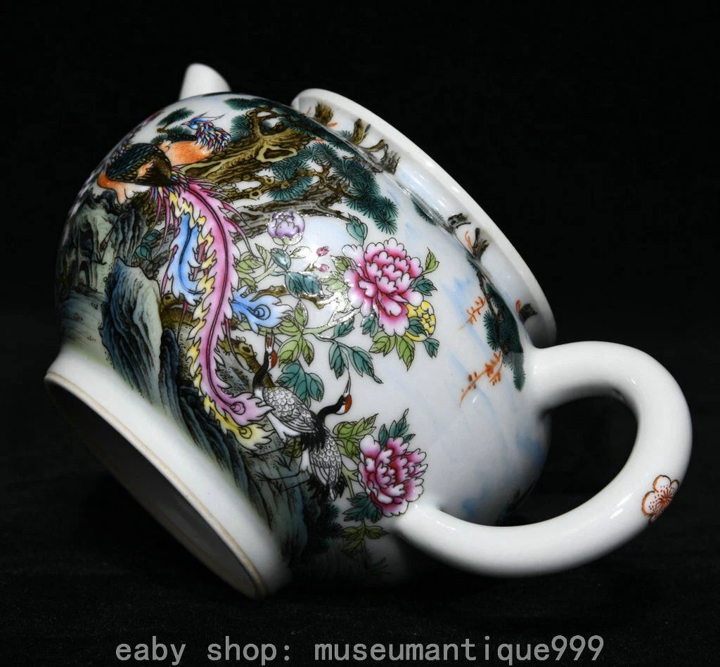 5.6" Old China Yongzheng Marked Colour Enamel Porcelain Phoenix Pine Teapot Pot | eBay