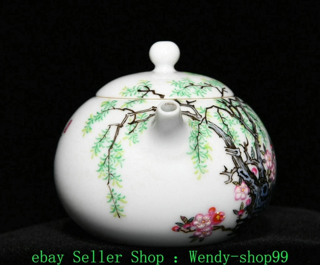 2.7" YongZheng Marked Colour Enamel Porcelain Gilt Flower Bird Teapot Teakettle | eBay