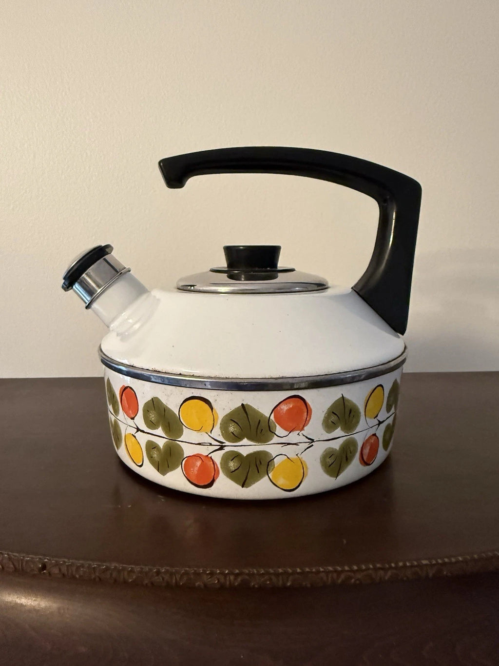 Vtg 1970s Enamel Whistling Tea Kettle By Austria Email Made In Austria 10 cups | eBay