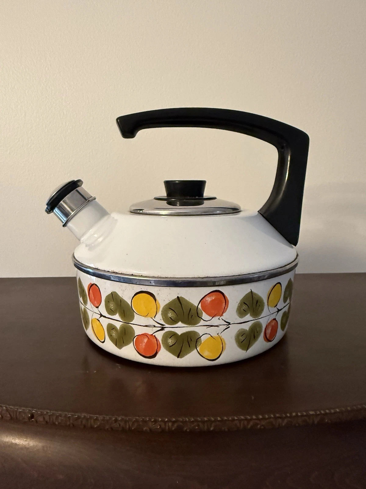 Vtg 1970s Enamel Whistling Tea Kettle By Austria Email Made In Austria 10 cups | eBay