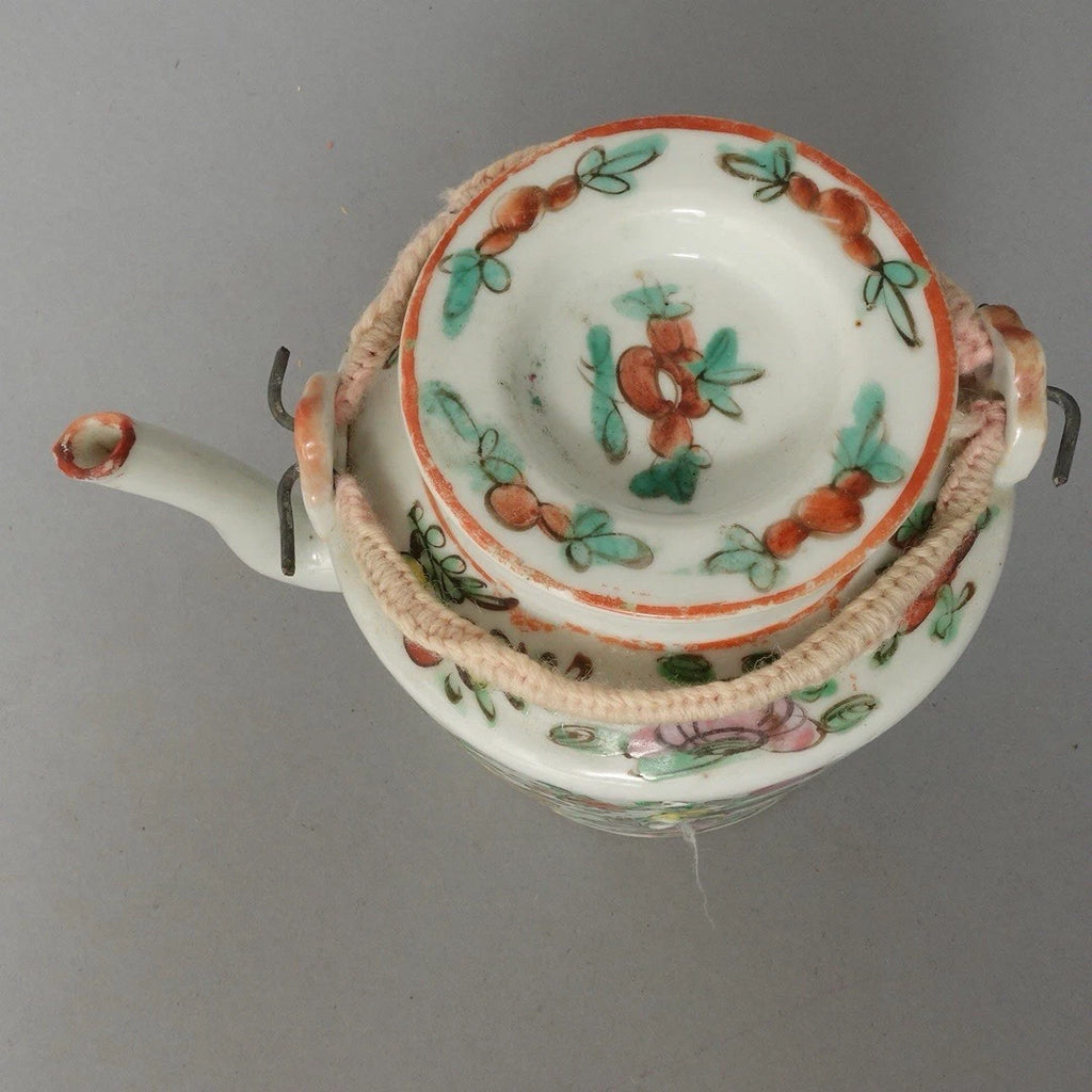 Antique Chinese Famille Rose Porcelain Teapot And Lid Enamel Hand Painted China | eBay
