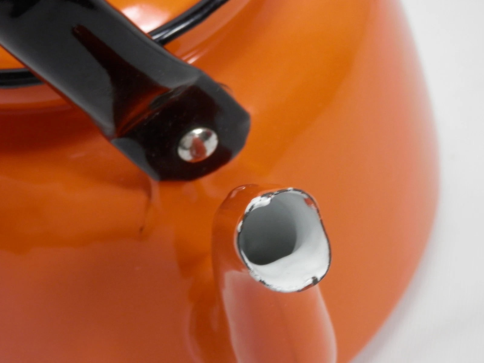 Huta Silesia Orange Enameled Tea Kettle Excellent Vintage retro teapot | eBay