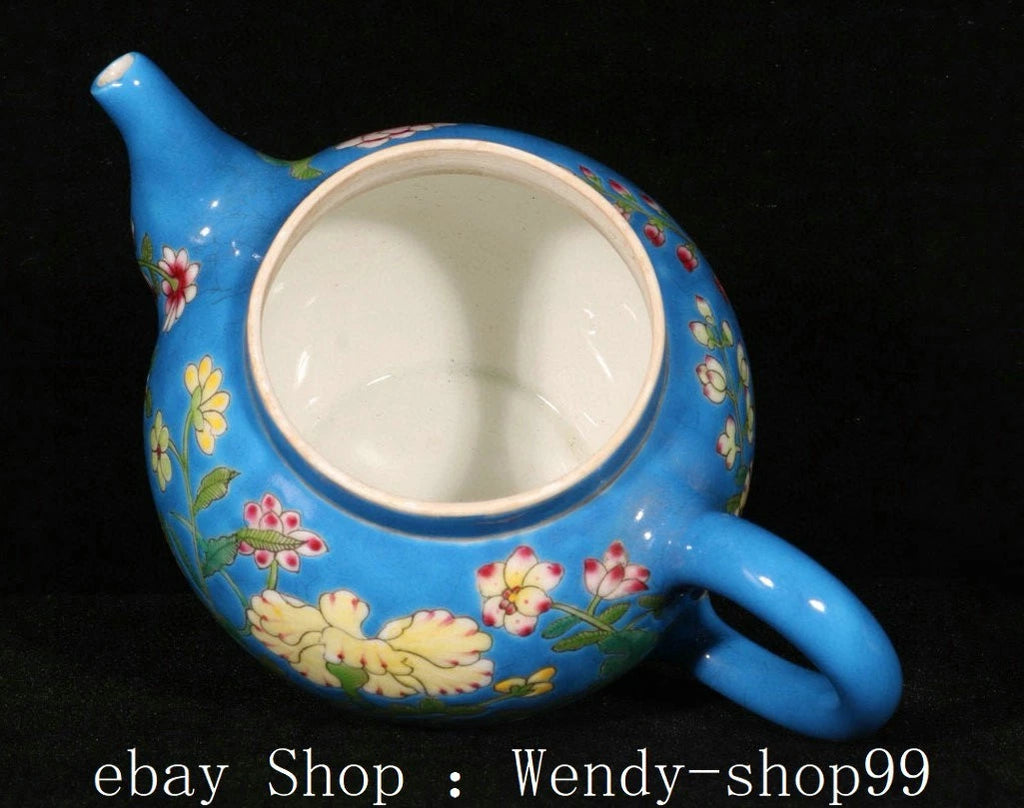 6" Qianlong Marked Colour Enamel Porcelain Gilt Peony Flower Teapot Teakettle | eBay