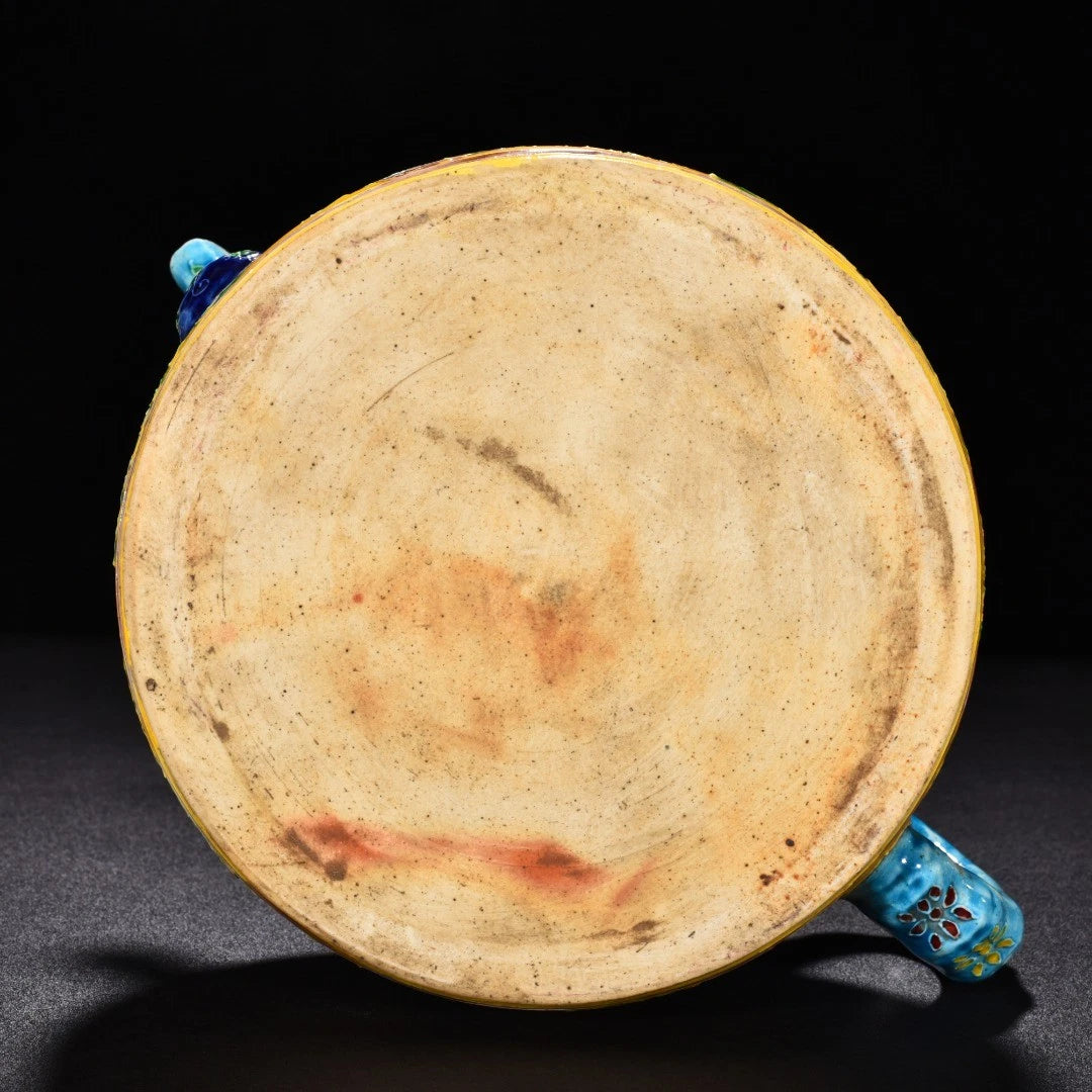 10.2" Old Antique Ming Yongle Mark Porcelain Colour Enamels Bamboo Joint Teapot | eBay